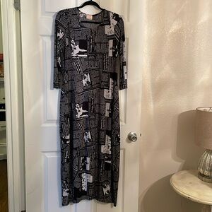 Newspaper print dress